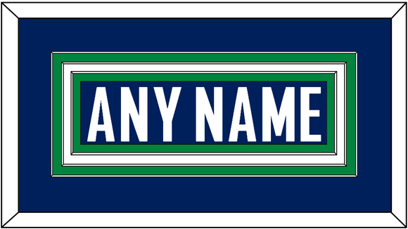 Vancouver Nameplate - Home Blue - Triple Mat 2