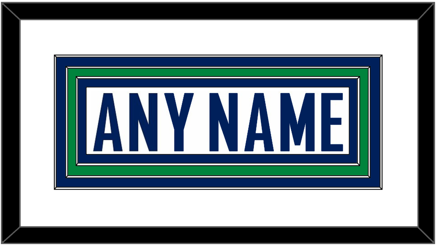 Vancouver Nameplate - Road White - Premier Tier 1