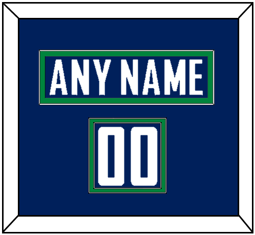 Vancouver Nameplate & Number (Shoulder) - Home Blue - Double Mat 2