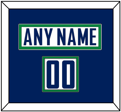 Vancouver Nameplate & Number (Shoulder) - Road White - Double Mat 2