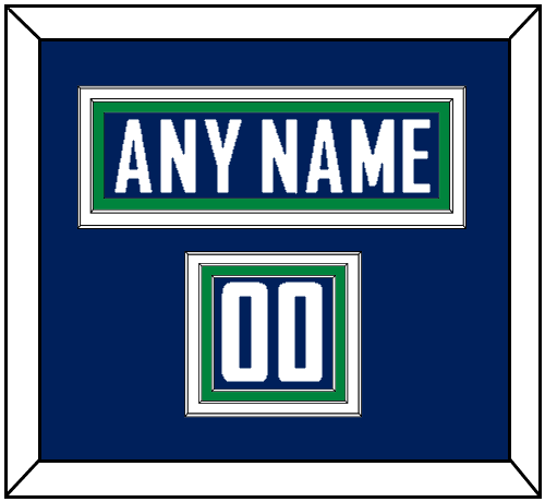 Vancouver Nameplate & Number (Shoulder) - Home Blue - Triple Mat 2