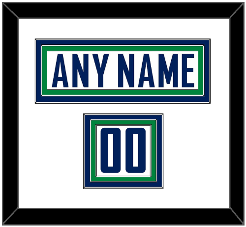 Vancouver Nameplate & Number (Shoulder) - Road White - Triple Mat 1