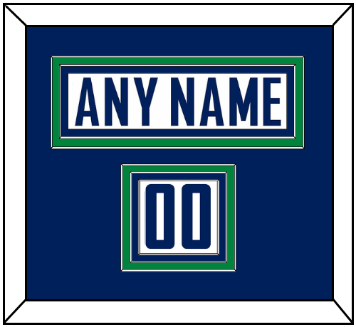 Vancouver Nameplate & Number (Shoulder) - Road White - Triple Mat 2