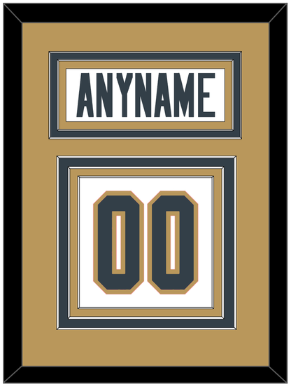 Vegas Nameplate & Number (Back) - Road White - Premier Tier 4