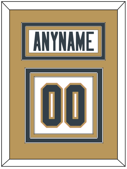 Vegas Nameplate & Number (Back) - Road White - Premier Tier 4