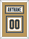 Vegas Nameplate & Number (Back) - Road White - Triple Mat 4