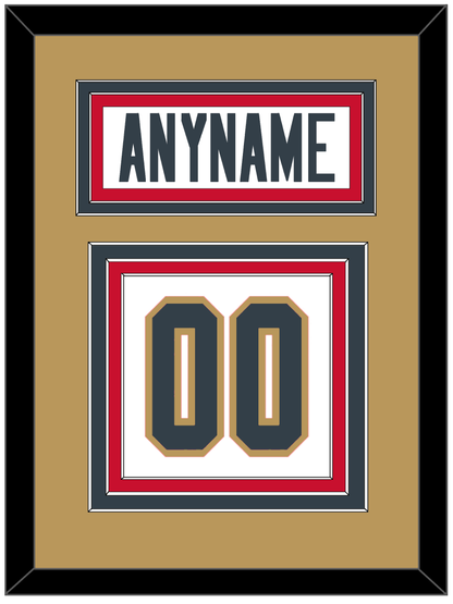 Vegas Nameplate & Number (Back) - Road White - Premier Tier 5