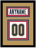 Vegas Nameplate & Number (Back) - Road White - Triple Mat 5