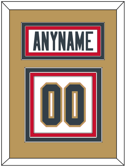 Vegas Nameplate & Number (Back) - Road White - Premier Tier 5