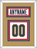 Vegas Nameplate & Number (Back) - Road White - Triple Mat 5