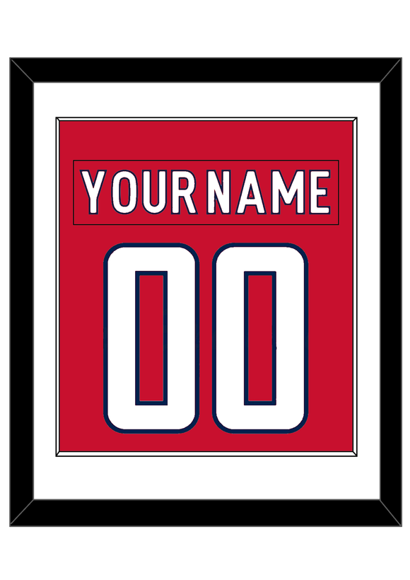 Washington Nameplate & Number (Back) Combined - Home Red - Single Mat 1