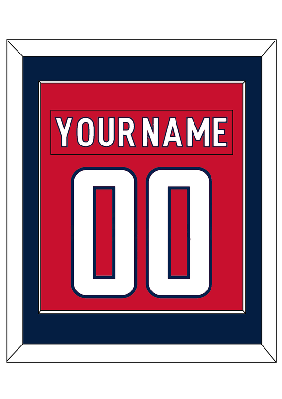 Washington Nameplate & Number (Back) Combined - Home Red - Single Mat 2