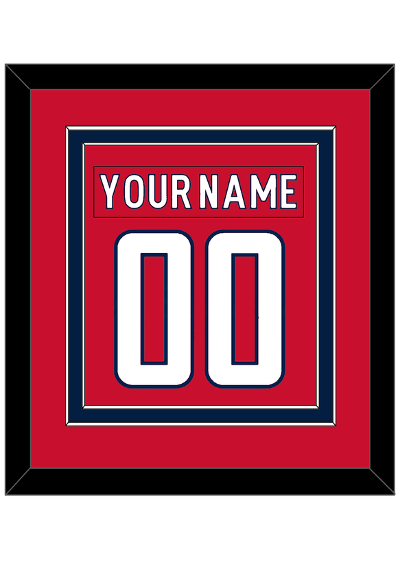 Washington Nameplate & Number (Back) Combined - Home Red - Double Mat 2