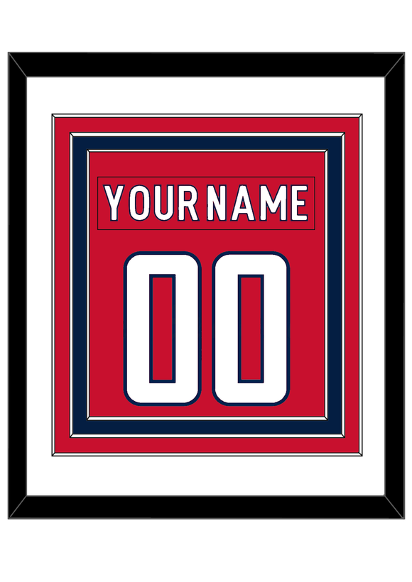 Washington Nameplate & Number (Back) Combined - Home Red - Triple Mat 1