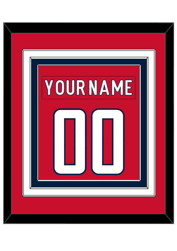 Washington Nameplate & Number (Back) Combined - Home Red - Triple Mat 2