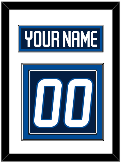 Winnipeg Nameplate & Number (Back) - Home Navy Blue - Signature Tier 1