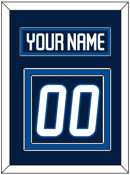 Winnipeg Nameplate & Number (Back) - Home Navy Blue - Signature Tier 2