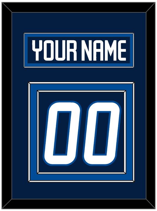 Winnipeg Nameplate & Number (Back) - Home Navy Blue - Signature Tier 2