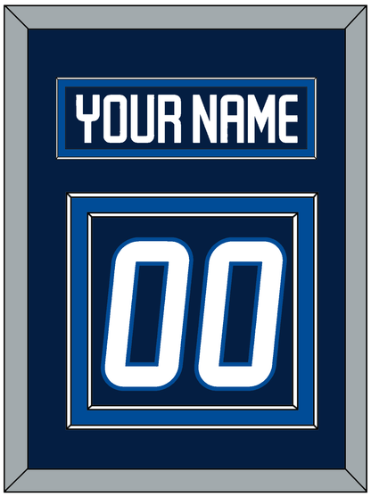 Winnipeg Nameplate & Number (Back) - Home Navy Blue - Signature Tier 2