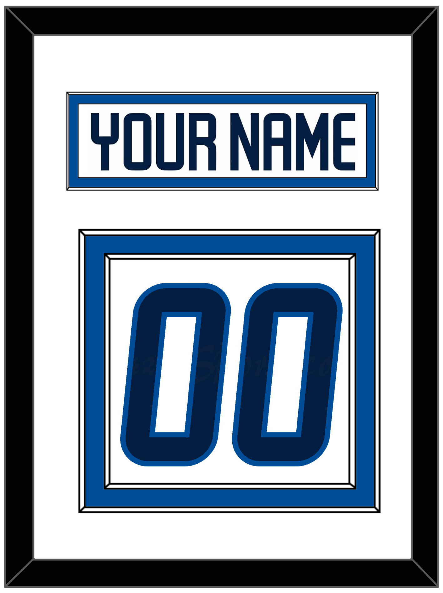 Winnipeg Nameplate & Number (Back) - Road White - Signature Tier 1