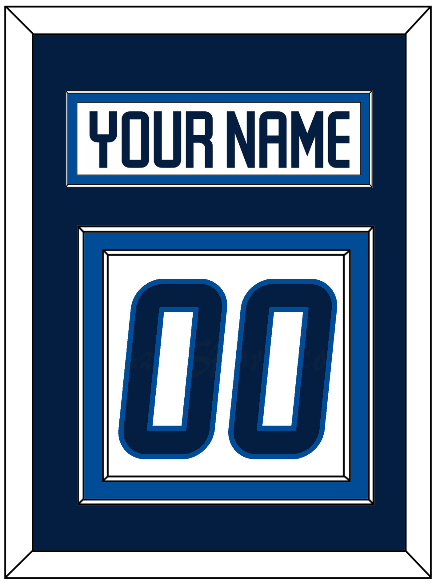 Winnipeg Nameplate & Number (Back) - Road White - Signature Tier 2