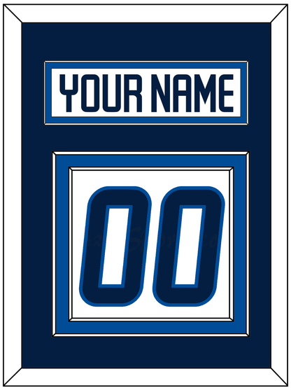 Winnipeg Nameplate & Number (Back) - Road White - Signature Tier 2