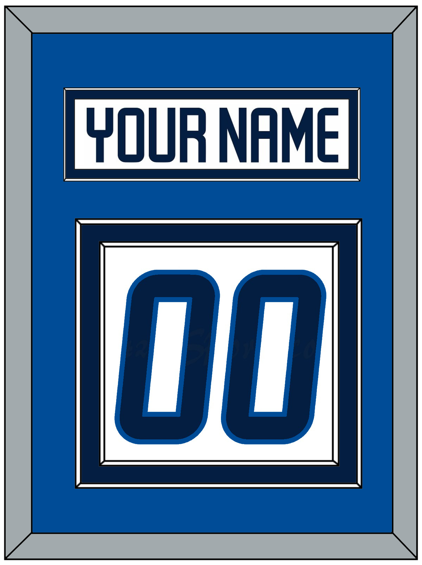 Winnipeg Nameplate & Number (Back) - Road White - Signature Tier 3