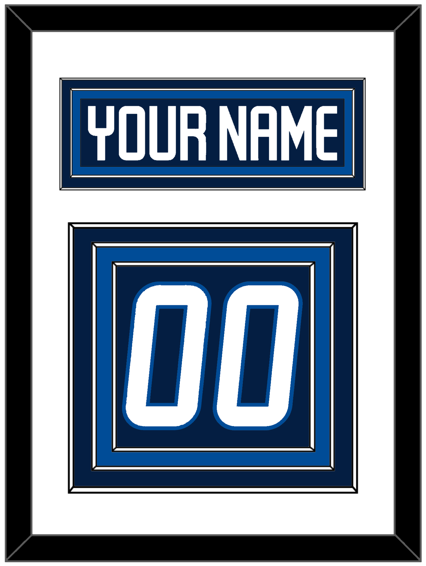 Winnipeg Nameplate & Number (Back) - Home Navy Blue - Premier Tier 1