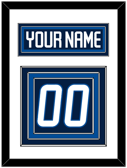 Winnipeg Nameplate & Number (Back) - Home Navy Blue - Premier Tier 1