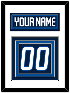 Winnipeg Nameplate & Number (Back) - Home Navy Blue - Triple Mat 1