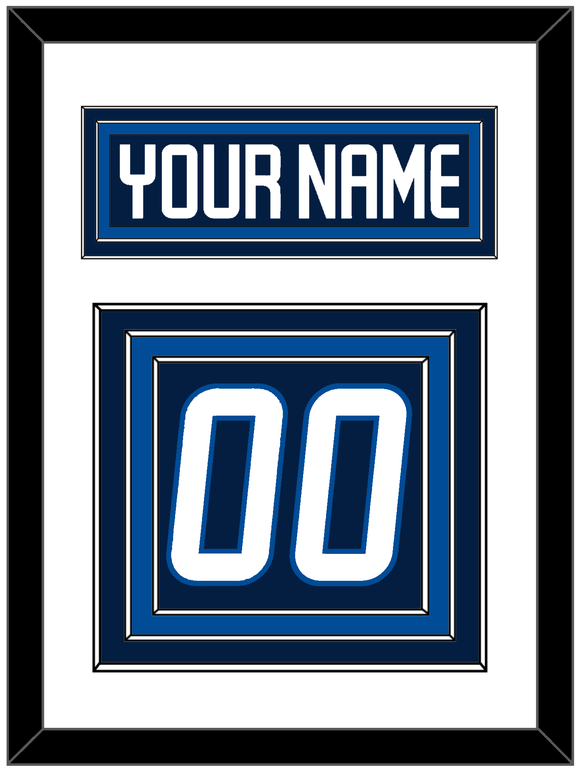 Winnipeg Nameplate & Number (Back) - Home Navy Blue - Triple Mat 1