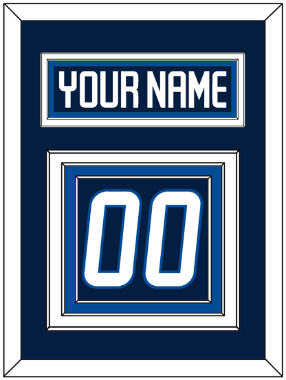 Winnipeg Nameplate & Number (Back) - Home Navy Blue - Premier Tier 2