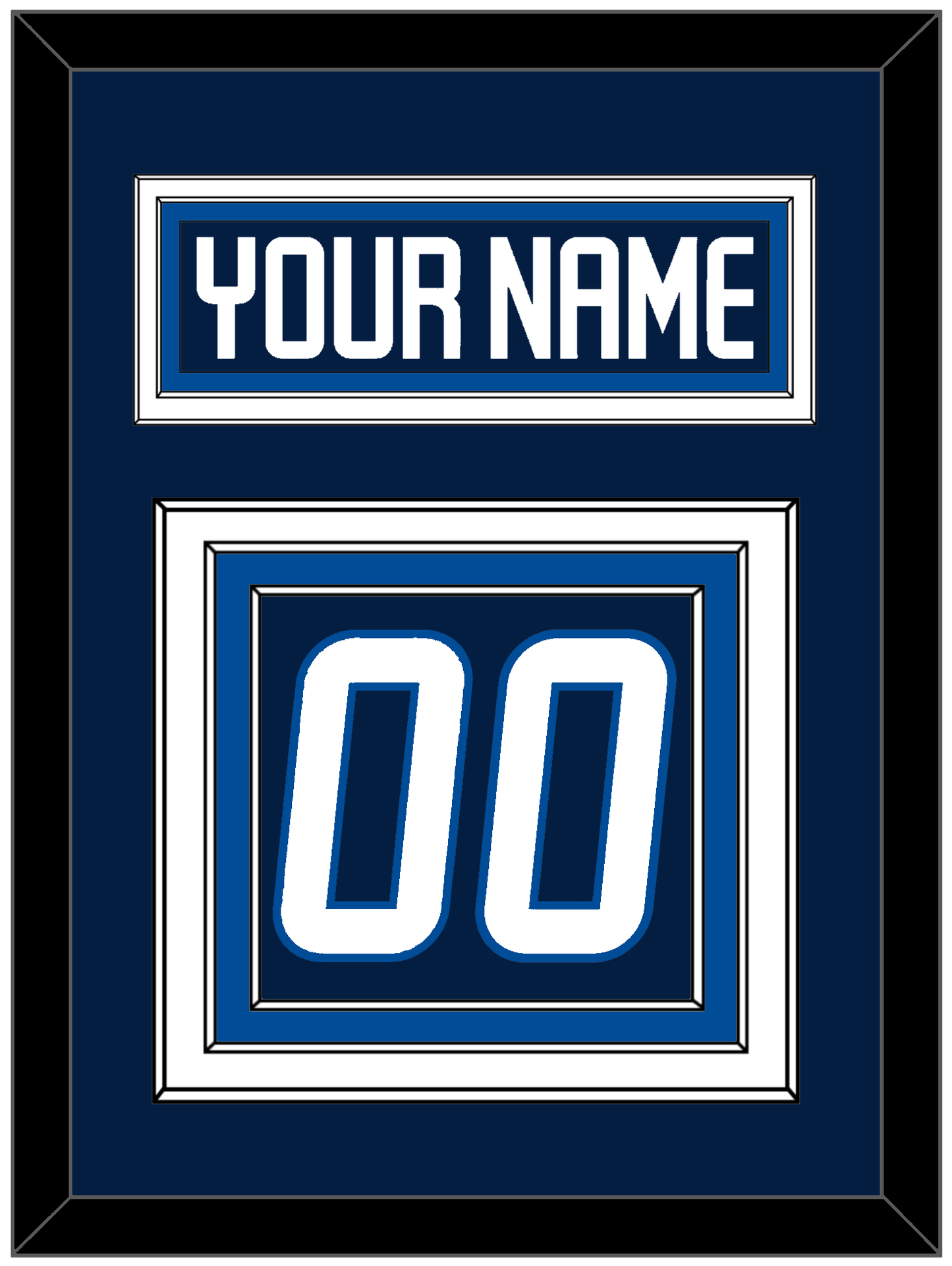 Winnipeg Nameplate & Number (Back) - Home Navy Blue - Premier Tier 2