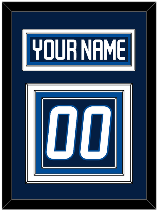 Winnipeg Nameplate & Number (Back) - Home Navy Blue - Premier Tier 2