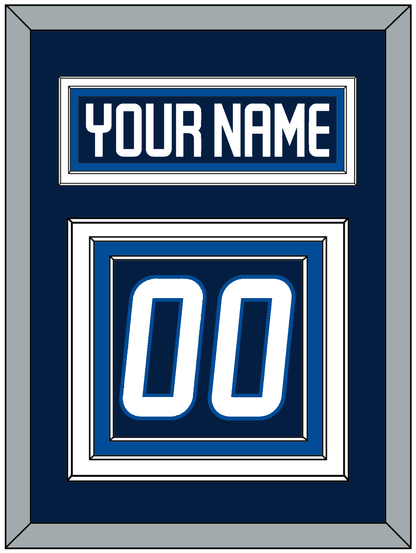Winnipeg Nameplate & Number (Back) - Home Navy Blue - Premier Tier 2