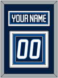 Winnipeg Nameplate & Number (Back) - Home Navy Blue - Triple Mat 2