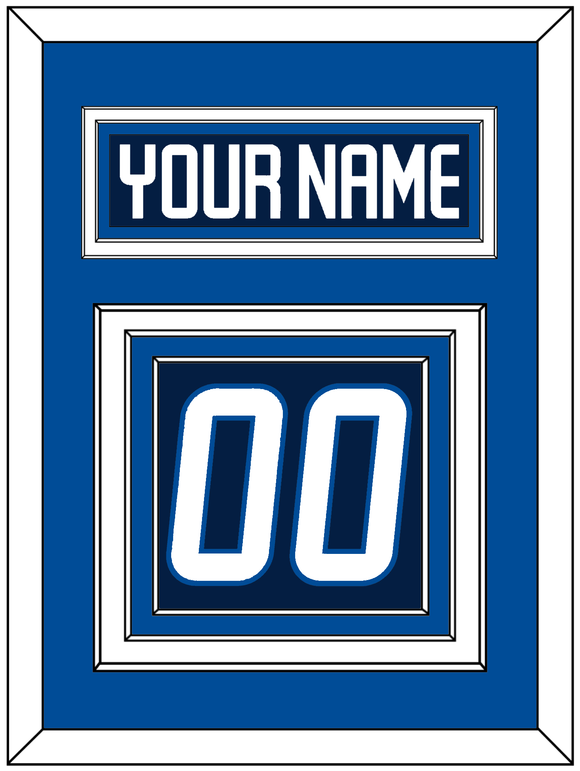 Winnipeg Nameplate & Number (Back) - Home Navy Blue - Triple Mat 3