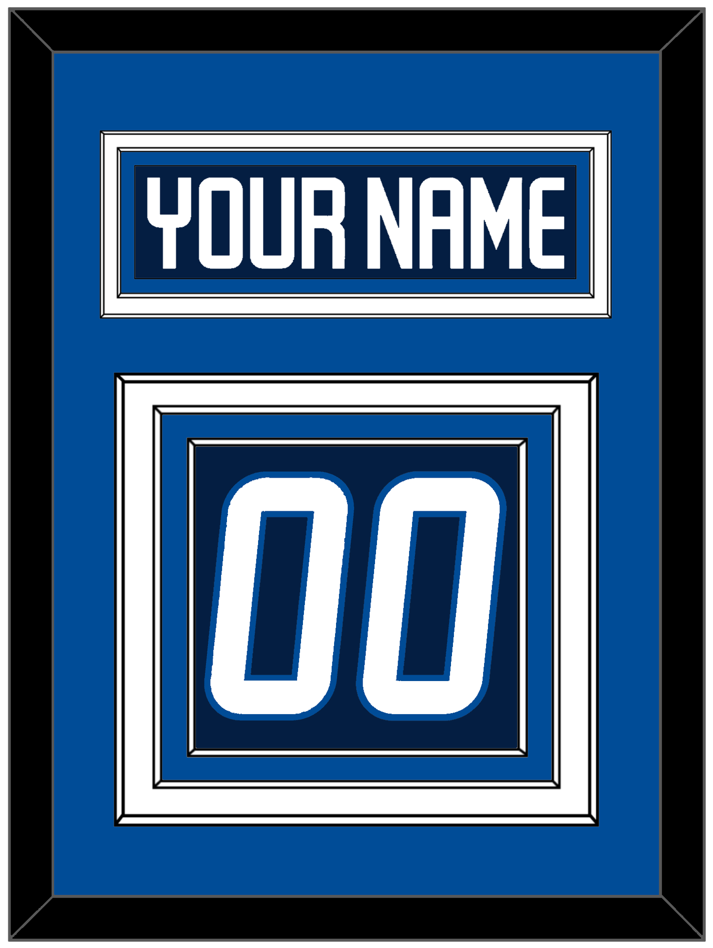 Winnipeg Nameplate & Number (Back) - Home Navy Blue - Premier Tier 3