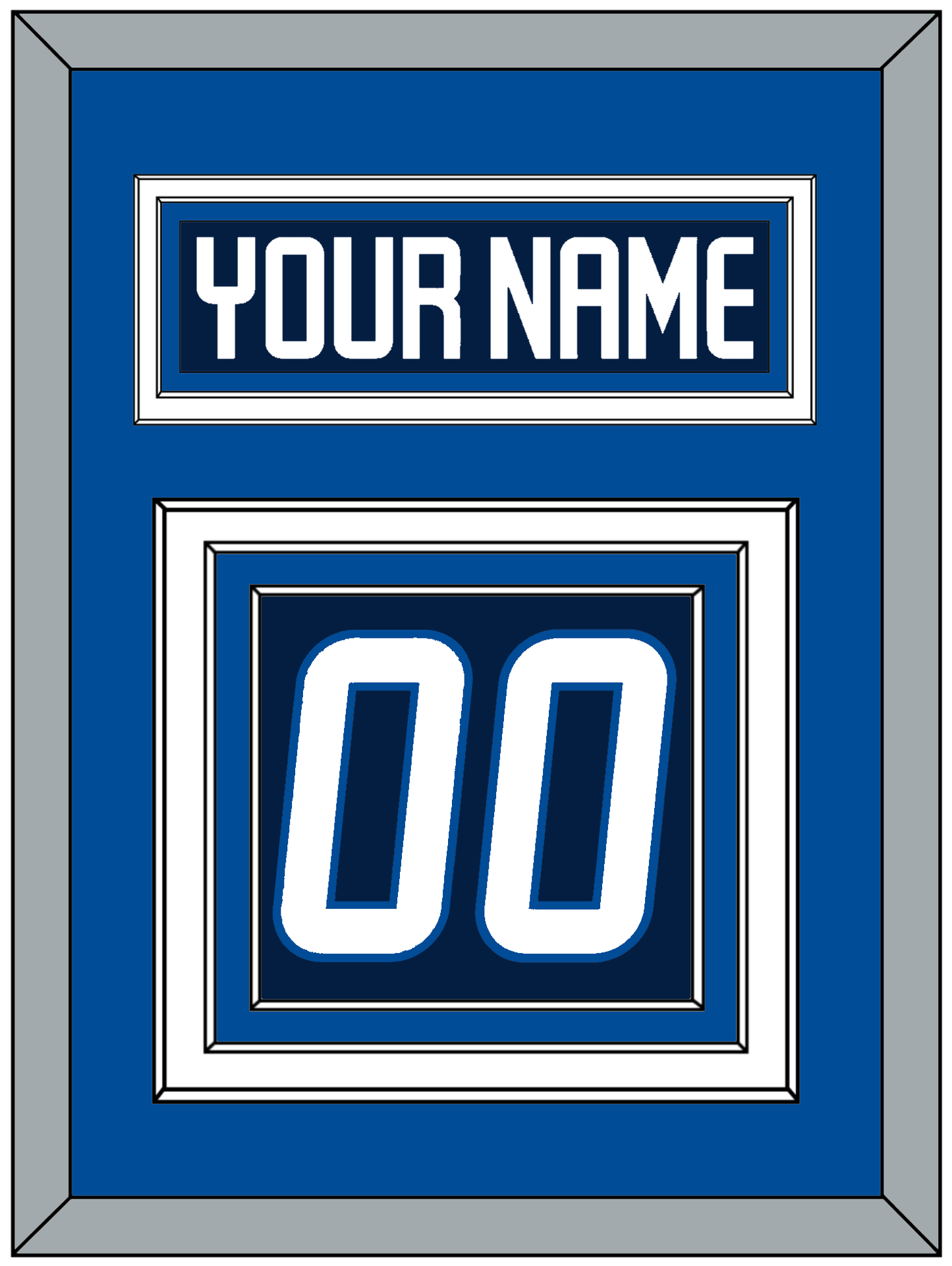 Winnipeg Nameplate & Number (Back) - Home Navy Blue - Premier Tier 3
