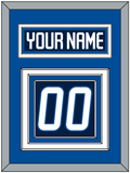 Winnipeg Nameplate & Number (Back) - Home Navy Blue - Triple Mat 3