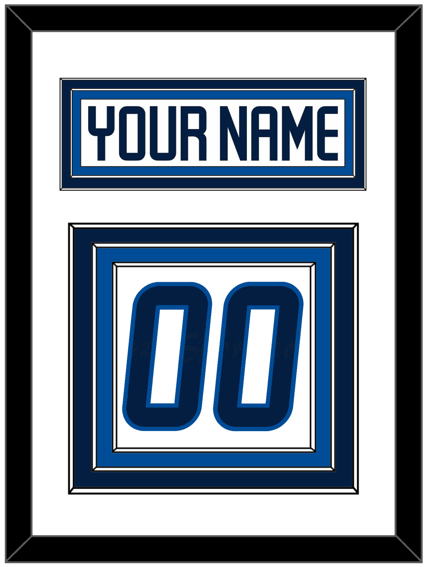 Winnipeg Nameplate & Number (Back) - Road White - Premier Tier 1