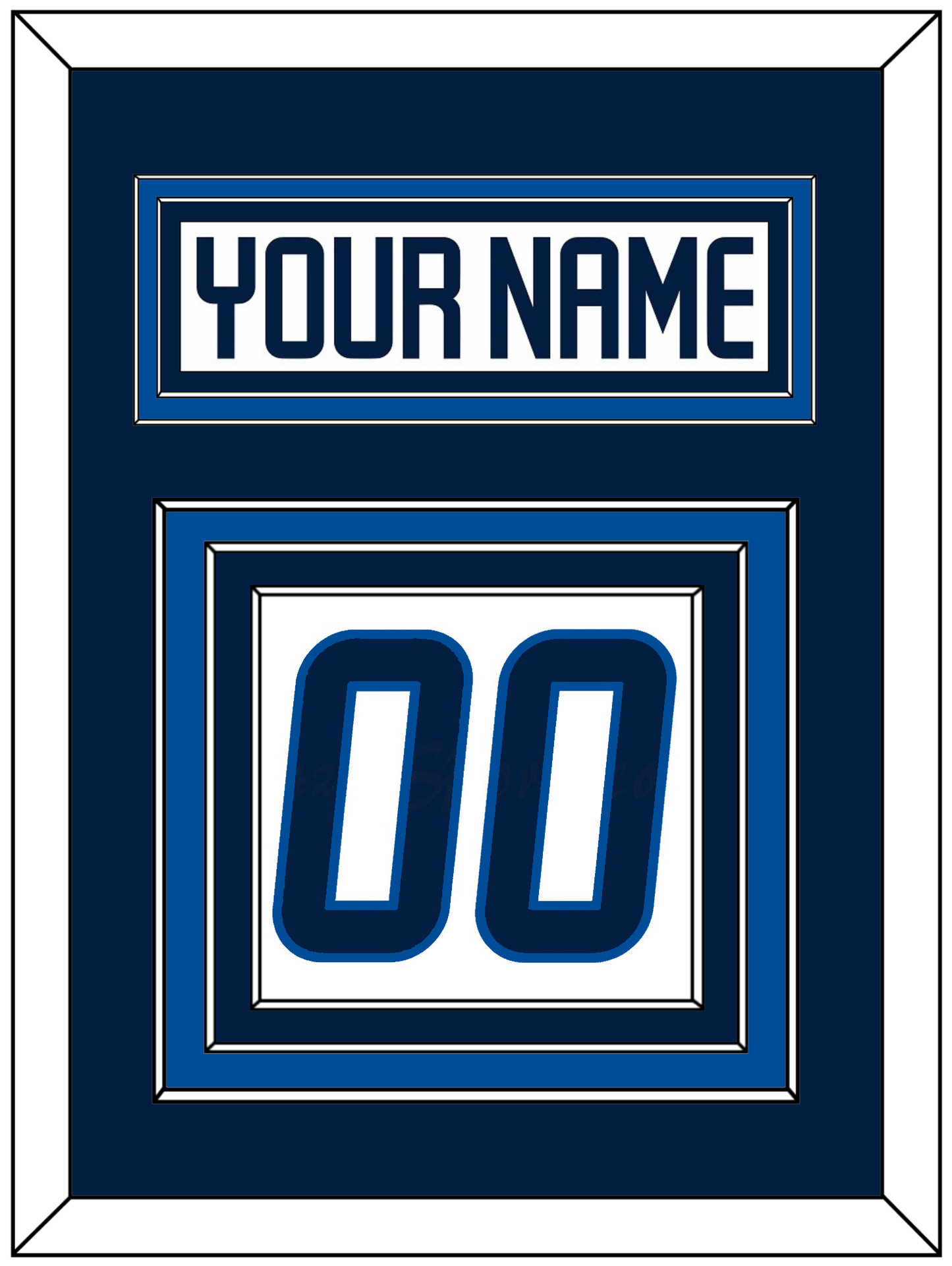 Winnipeg Nameplate & Number (Back) - Road White - Premier Tier 2