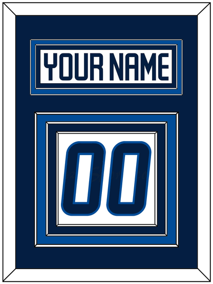 Winnipeg Nameplate & Number (Back) - Road White - Premier Tier 2
