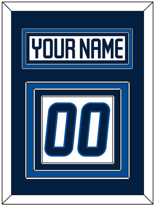 Winnipeg Nameplate & Number (Back) - Road White - Premier Tier 2
