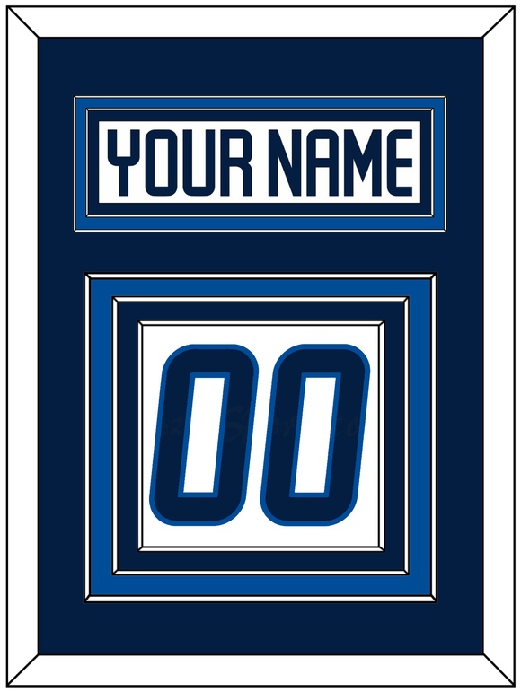 Winnipeg Nameplate & Number (Back) - Road White - Triple Mat 2