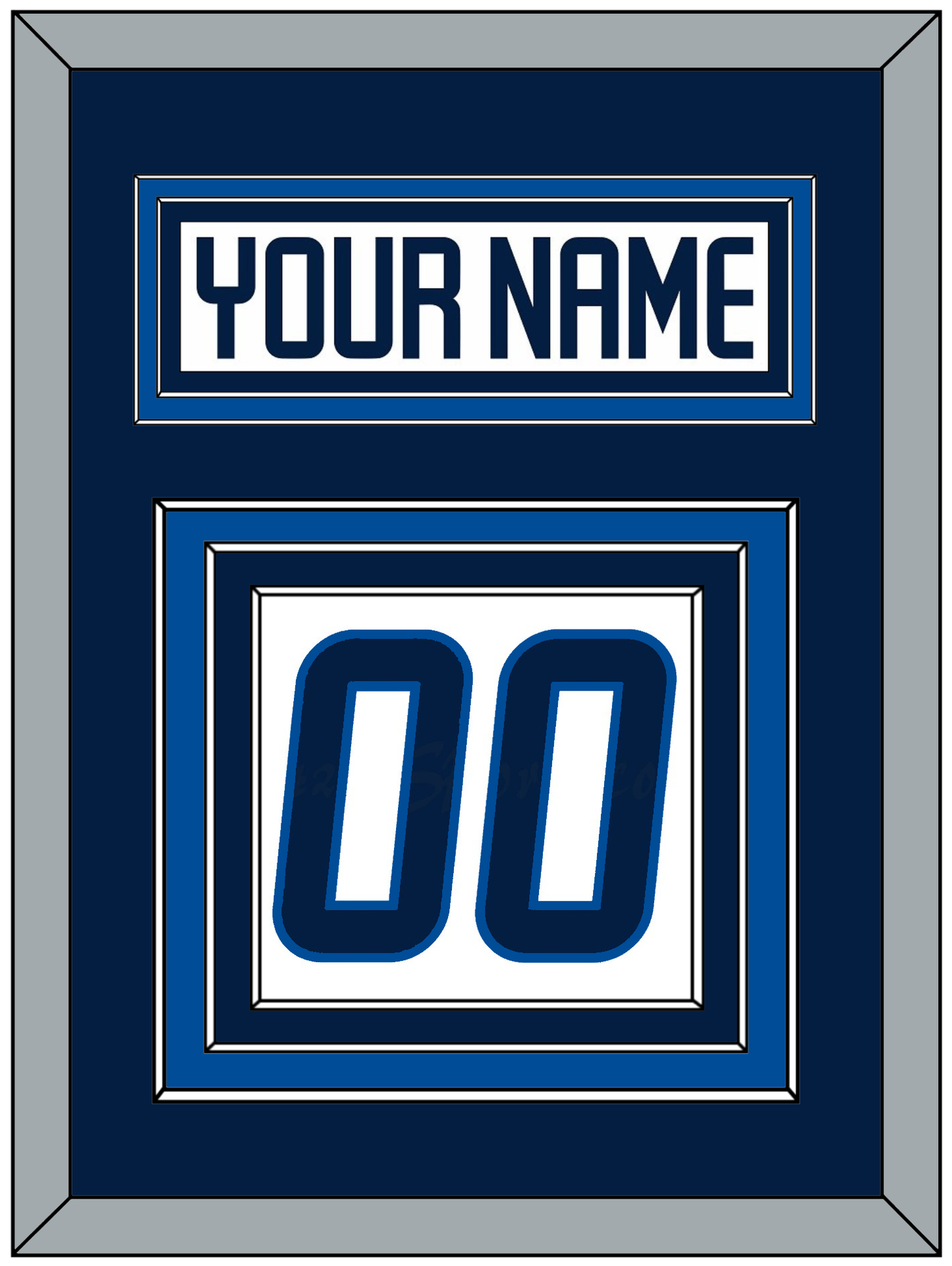 Winnipeg Nameplate & Number (Back) - Road White - Premier Tier 2