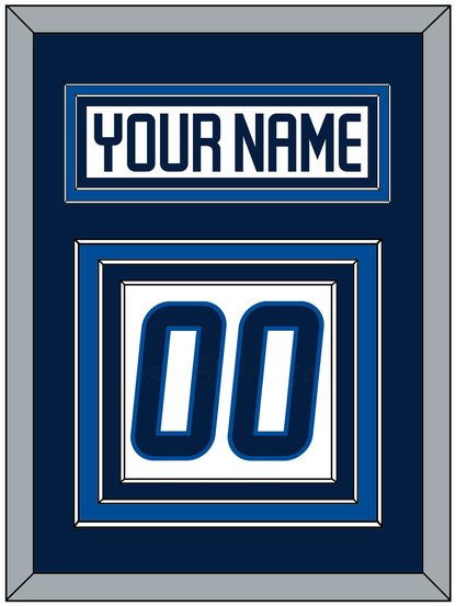 Winnipeg Nameplate & Number (Back) - Road White - Premier Tier 2