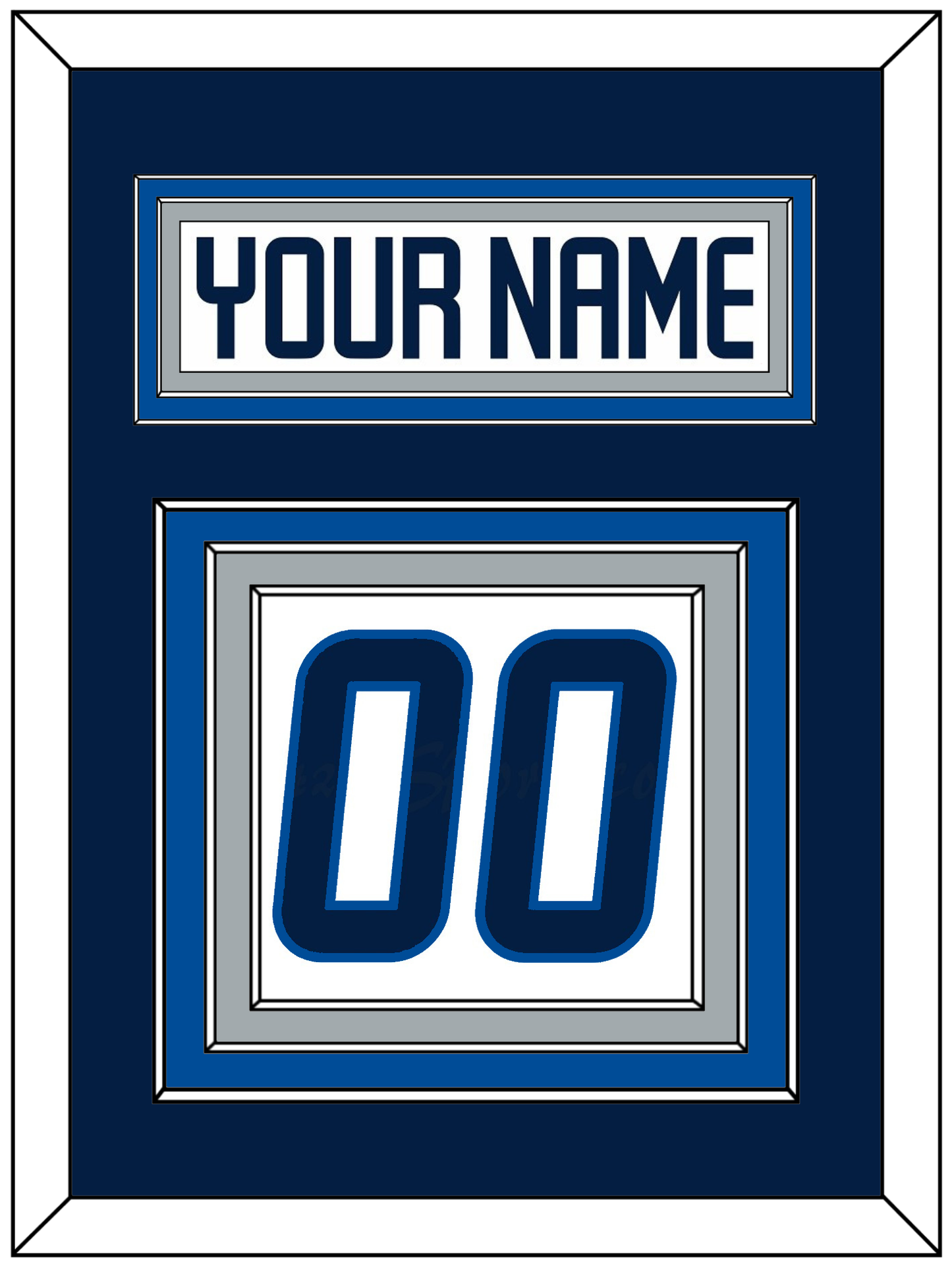 Winnipeg Nameplate & Number (Back) - Road White - Premier Tier 3