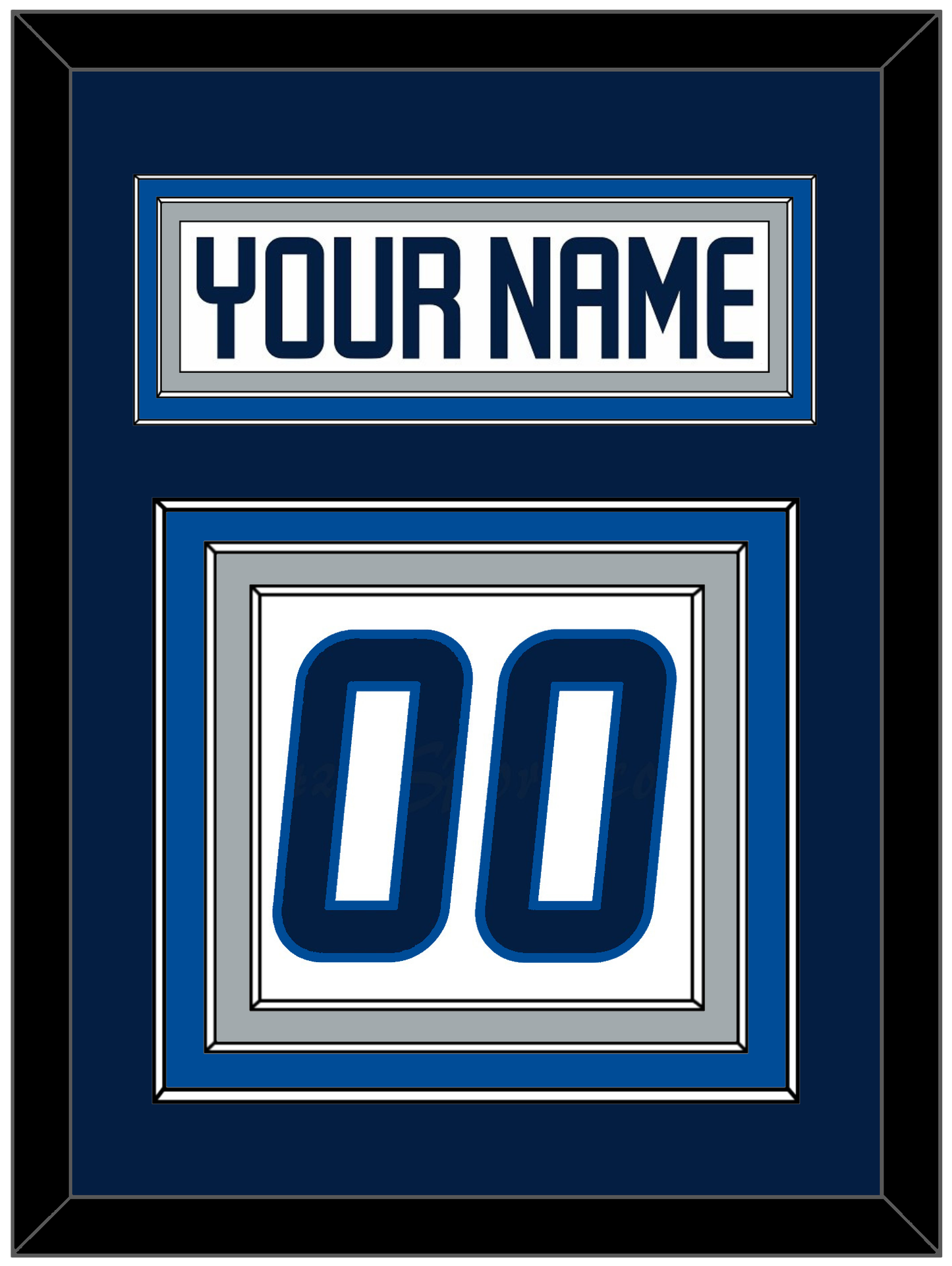 Winnipeg Nameplate & Number (Back) - Road White - Premier Tier 3