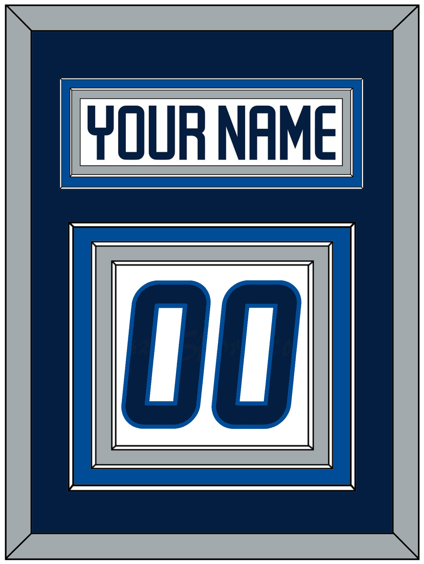 Winnipeg Nameplate & Number (Back) - Road White - Premier Tier 3
